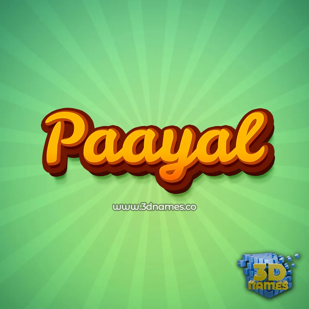 paayal in Green Rays style - 3D name wallpaper