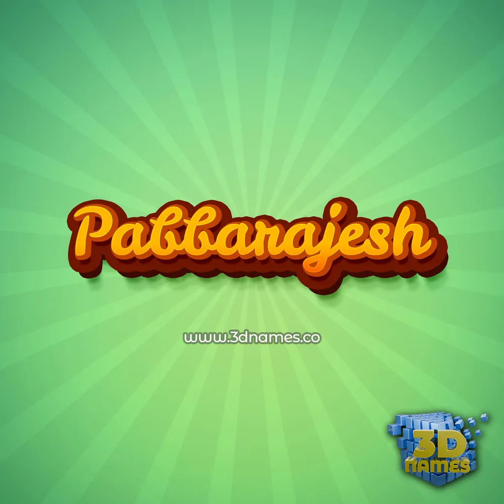 pabbarajesh in Green Rays style - 3D name wallpaper