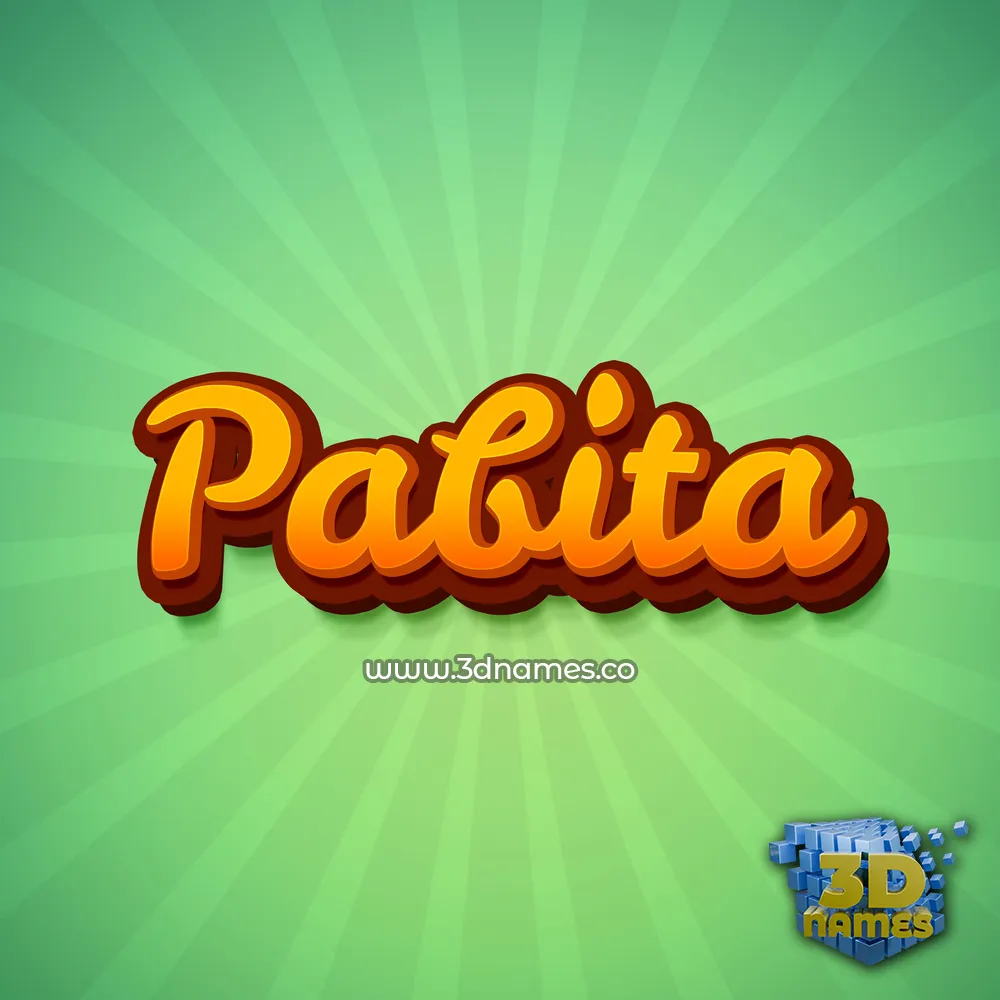 pabita in Green Rays style - 3D name wallpaper