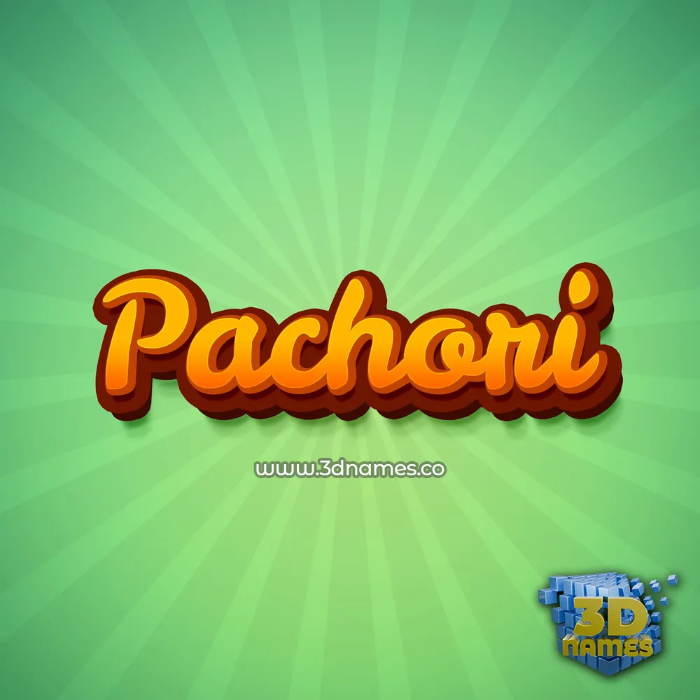 pachori in Green Rays style - 3D name wallpaper