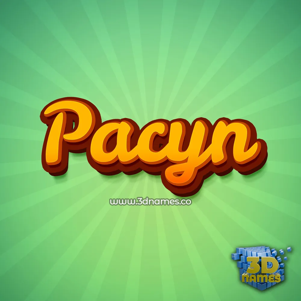pacyn in Green Rays style - 3D name wallpaper