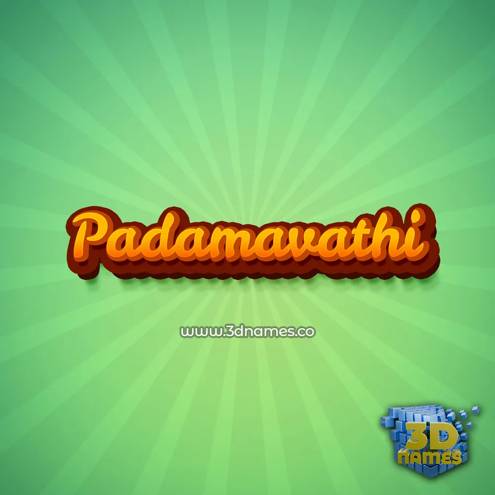 padamavathi in Green Rays style - 3D name wallpaper