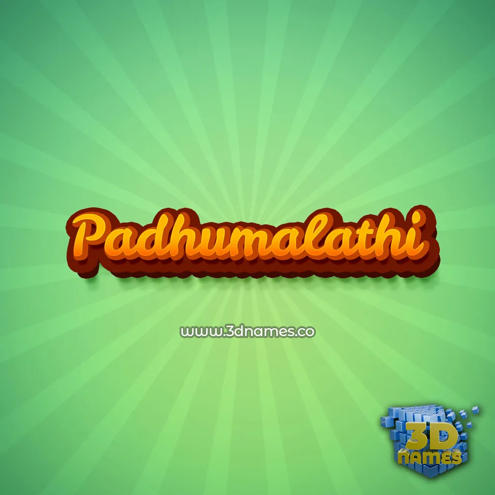 padhumalathi in Green Rays style - 3D name wallpaper
