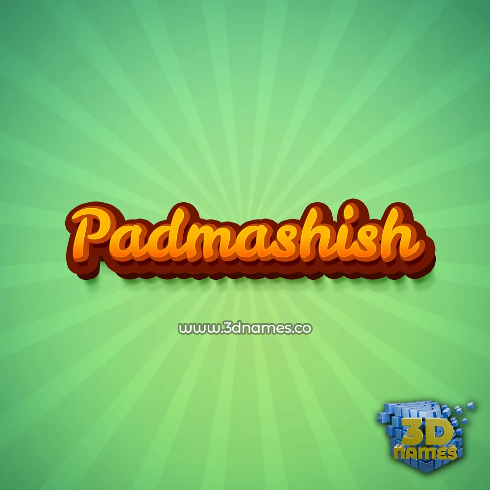 padmashish in Green Rays style - 3D name wallpaper