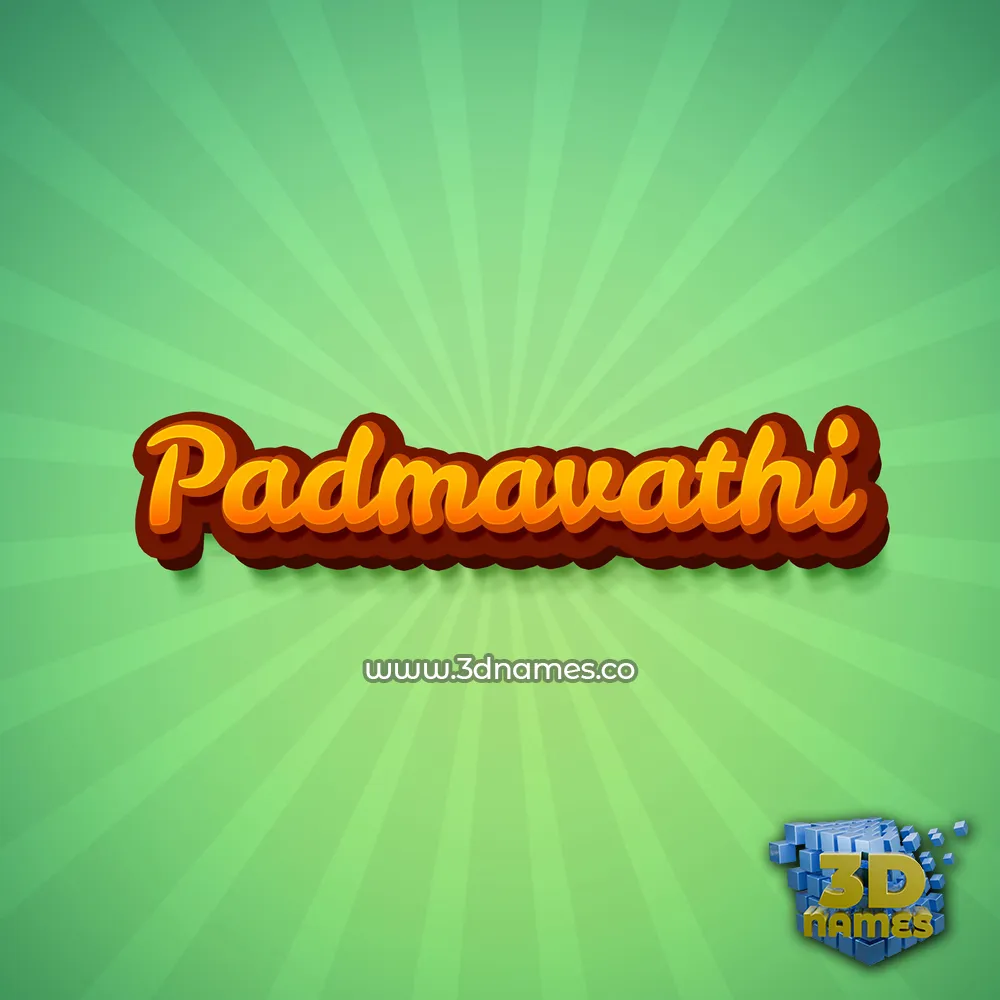 padmavathi in Green Rays style - 3D name wallpaper