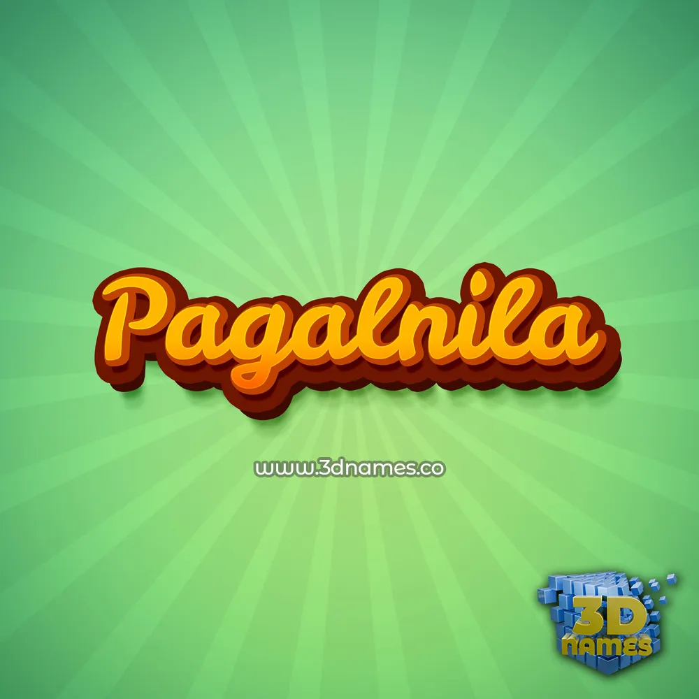 pagalnila in Green Rays style - 3D name wallpaper