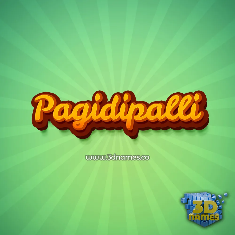 pagidipalli in Green Rays style - 3D name wallpaper