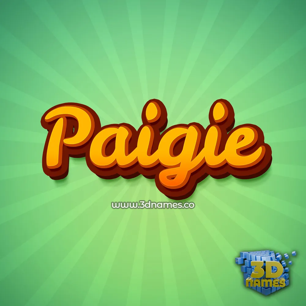 paigie in Green Rays style - 3D name wallpaper