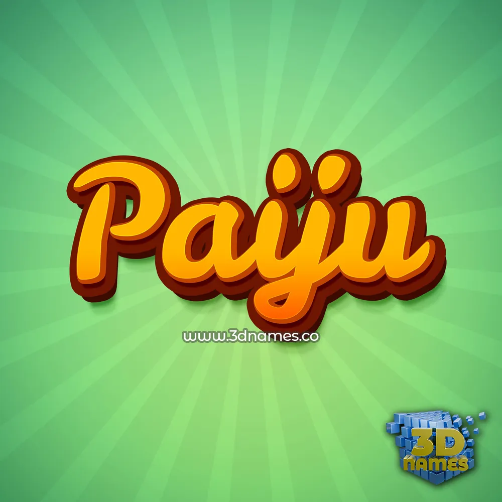 paiju in Green Rays style - 3D name wallpaper