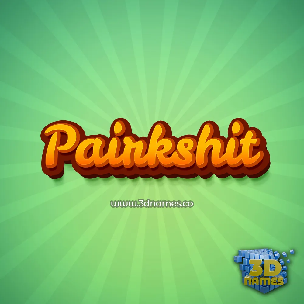 pairkshit in Green Rays style - 3D name wallpaper