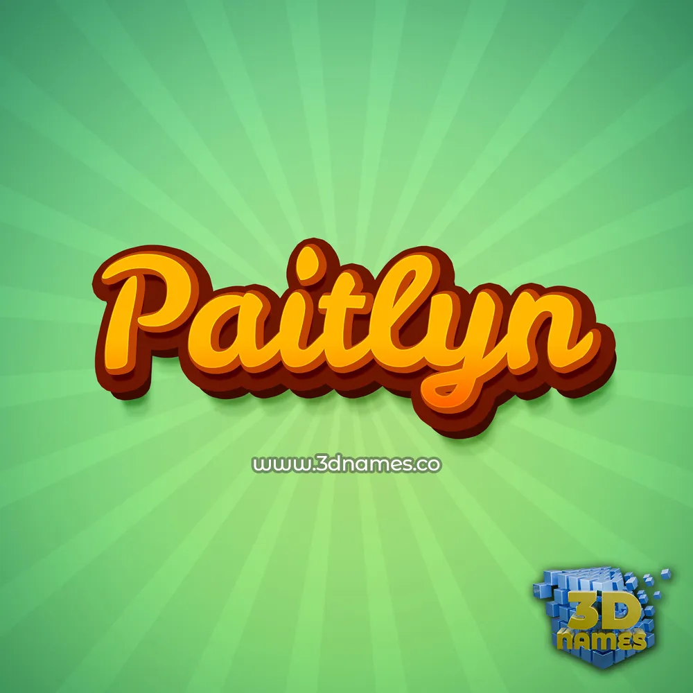 paitlyn in Green Rays style - 3D name wallpaper