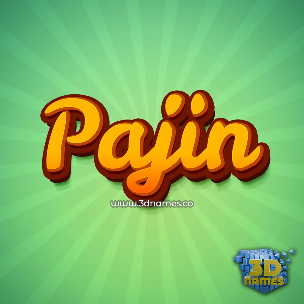 pajin in Green Rays style - 3D name wallpaper