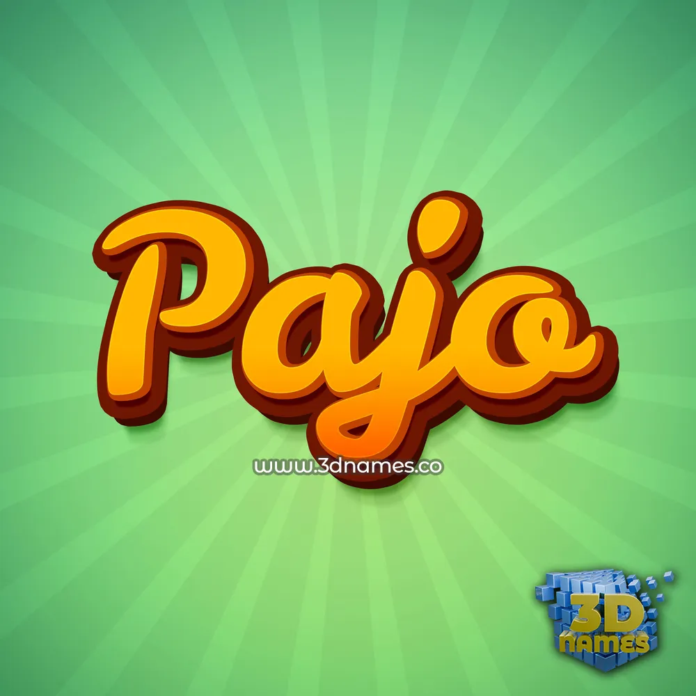 pajo in Green Rays style - 3D name wallpaper