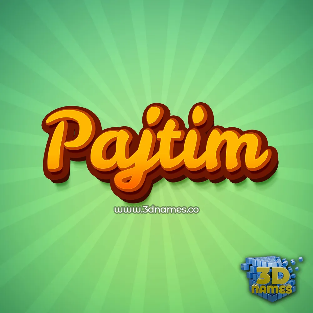 pajtim in Green Rays style - 3D name wallpaper