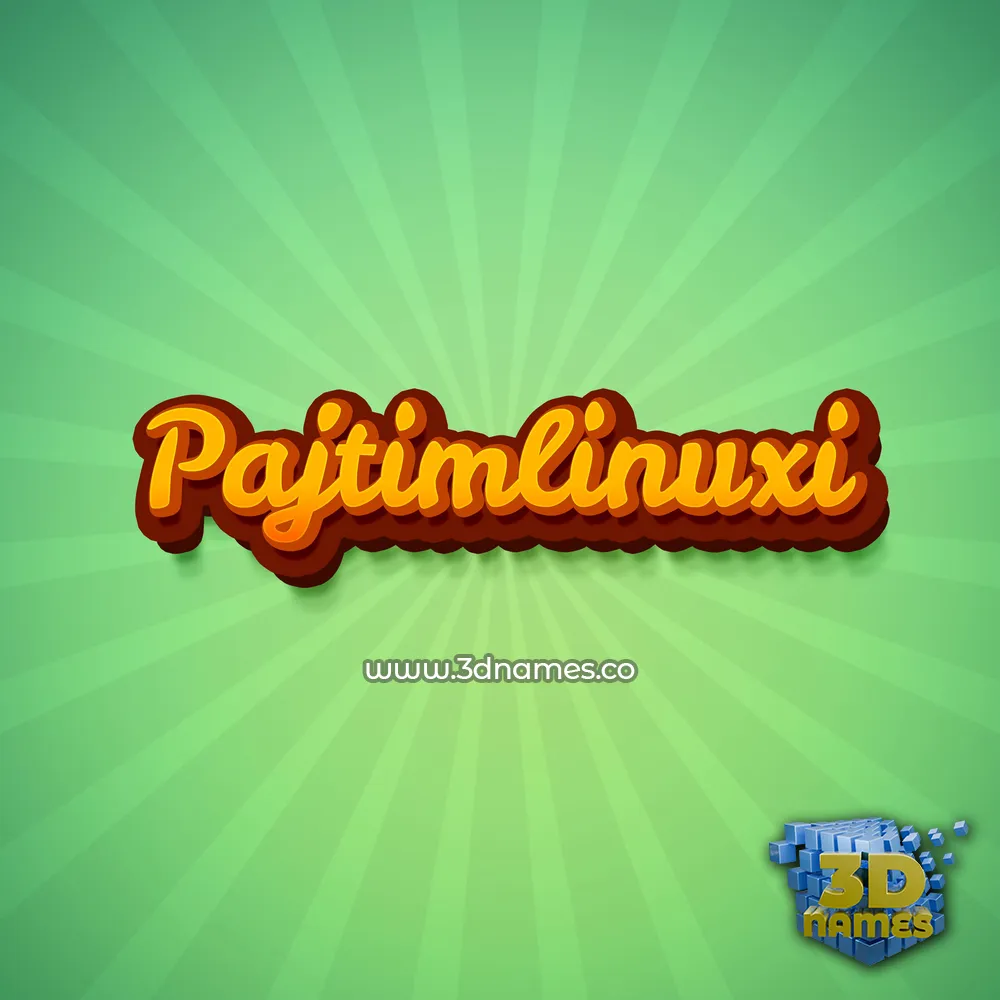 pajtimlinuxi in Green Rays style - 3D name wallpaper