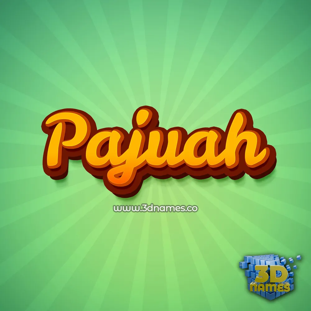 pajuah in Green Rays style - 3D name wallpaper
