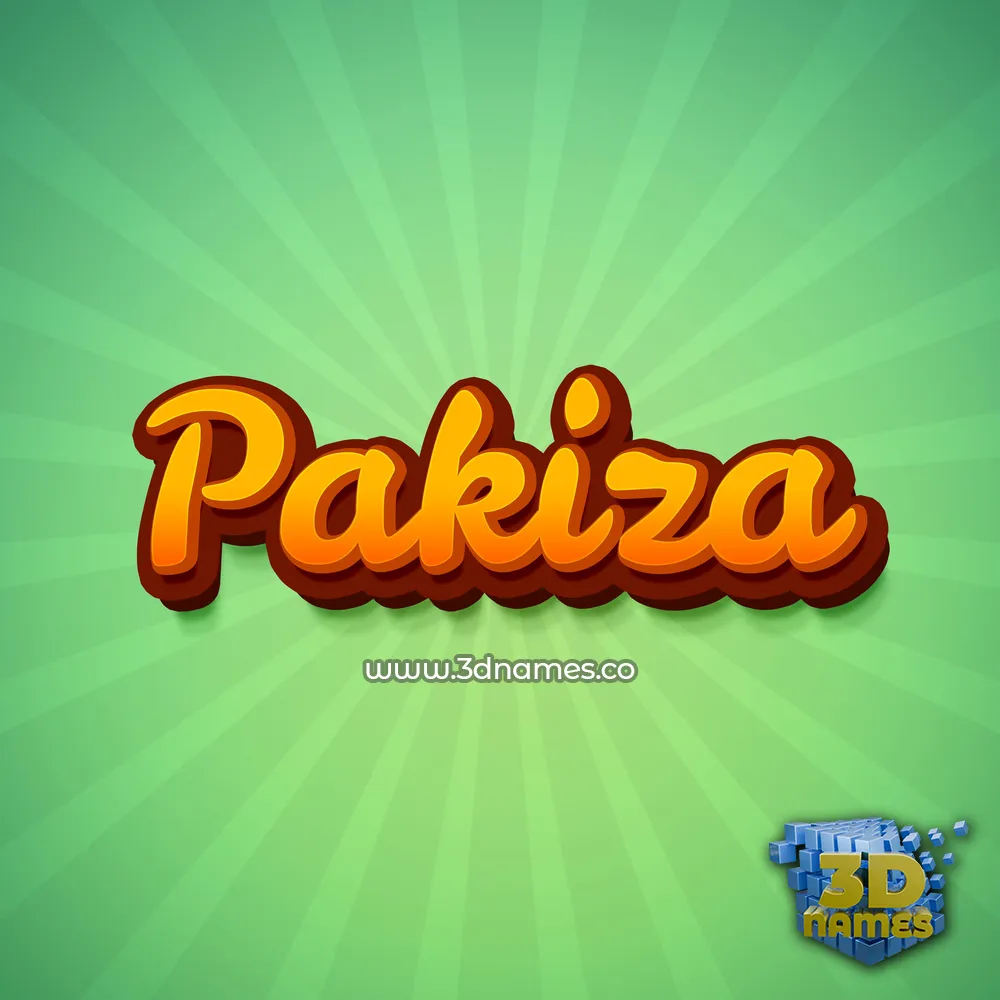 pakiza in Green Rays style - 3D name wallpaper