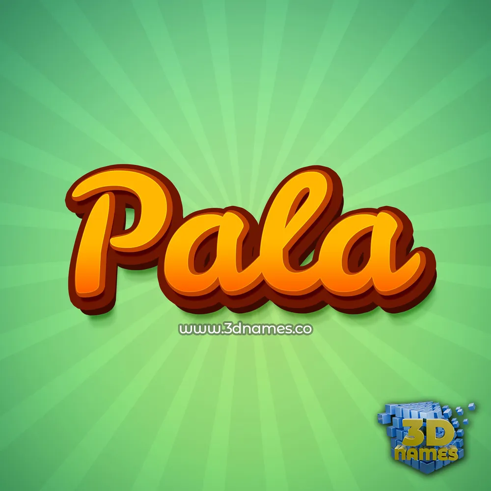 pala in Green Rays style - 3D name wallpaper