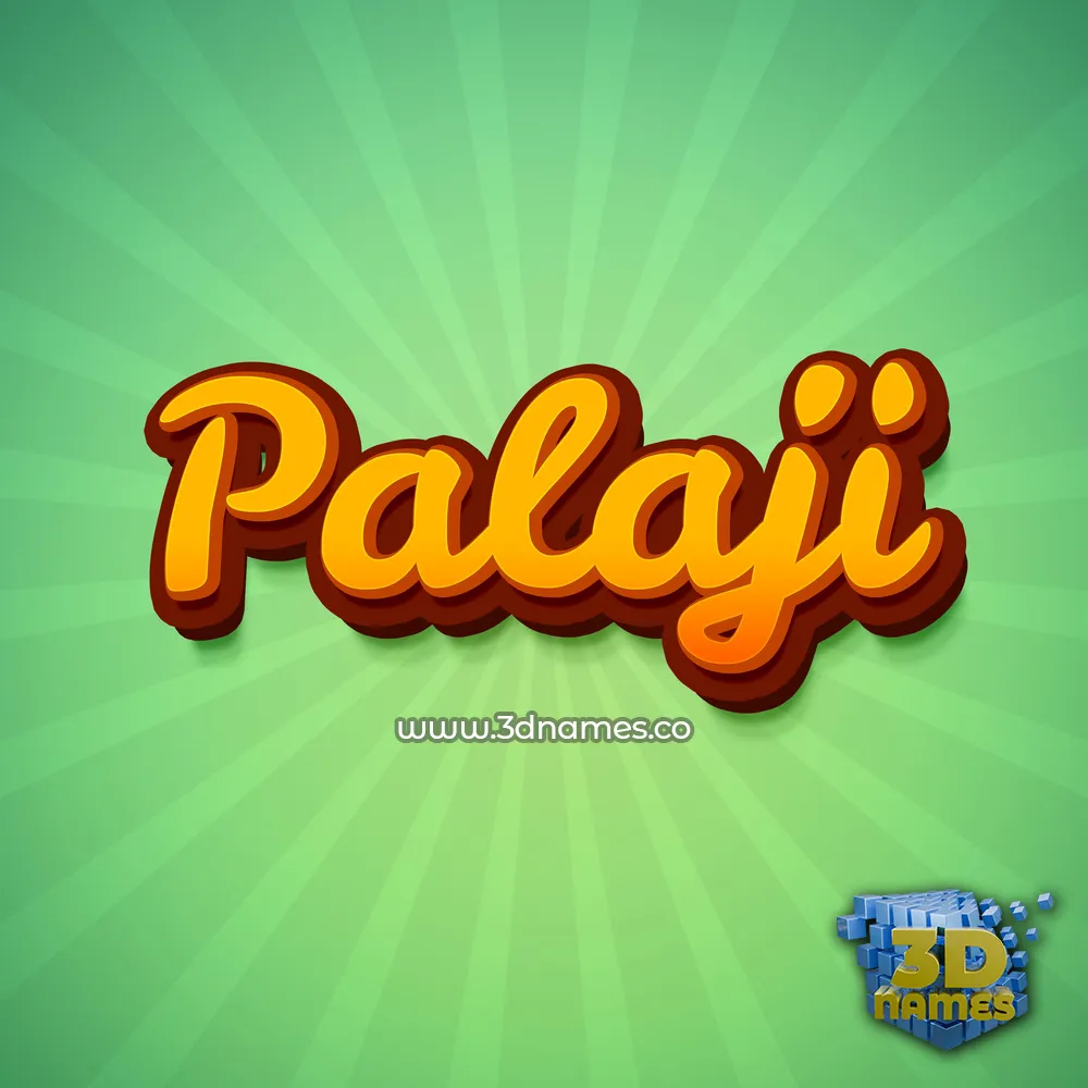 palaji in Green Rays style - 3D name wallpaper