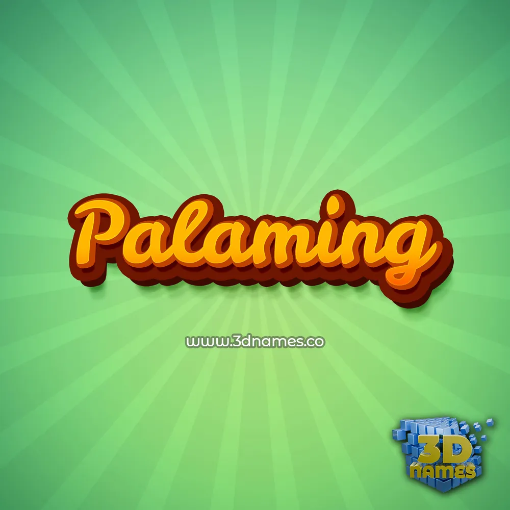 palaming in Green Rays style - 3D name wallpaper