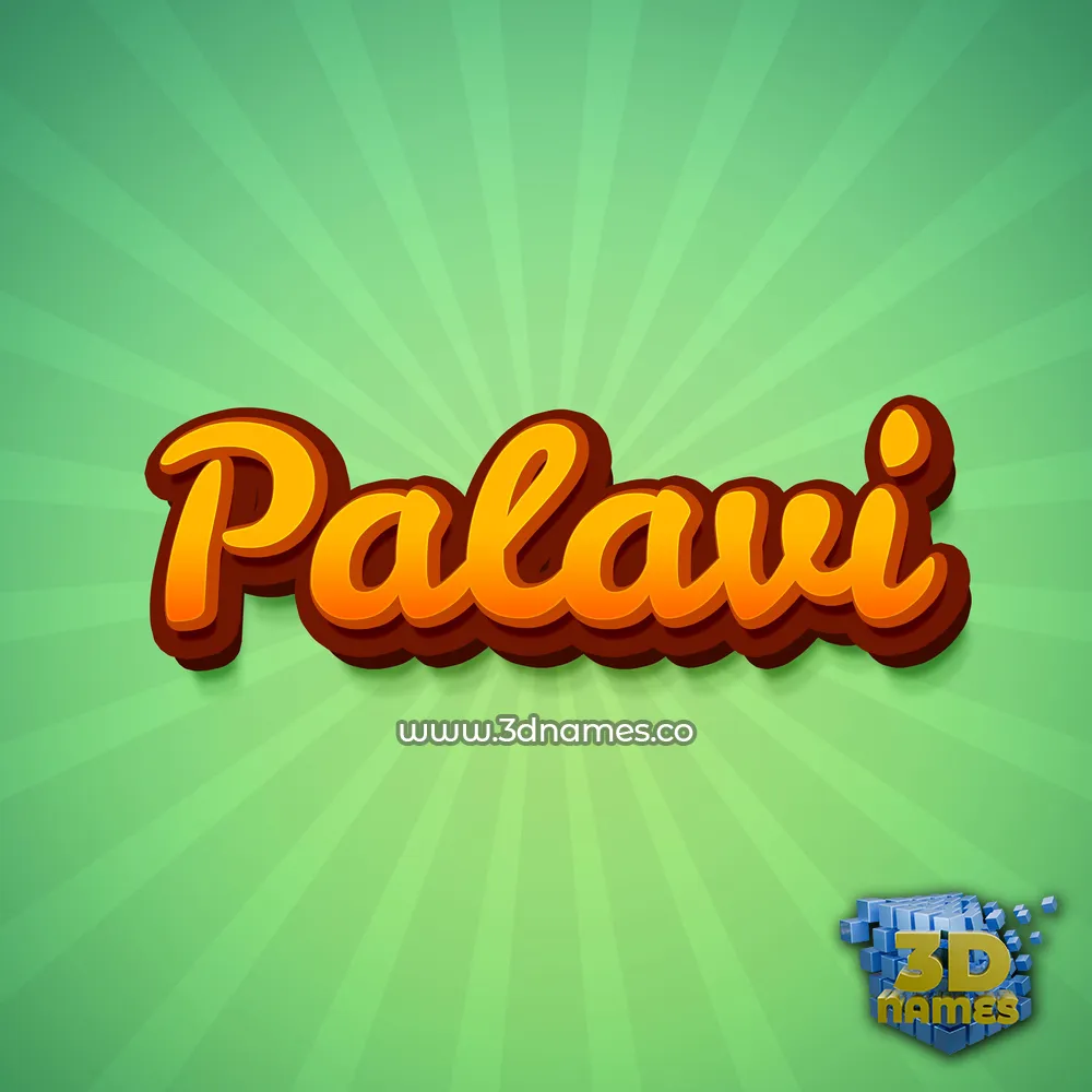palavi in Green Rays style - 3D name wallpaper