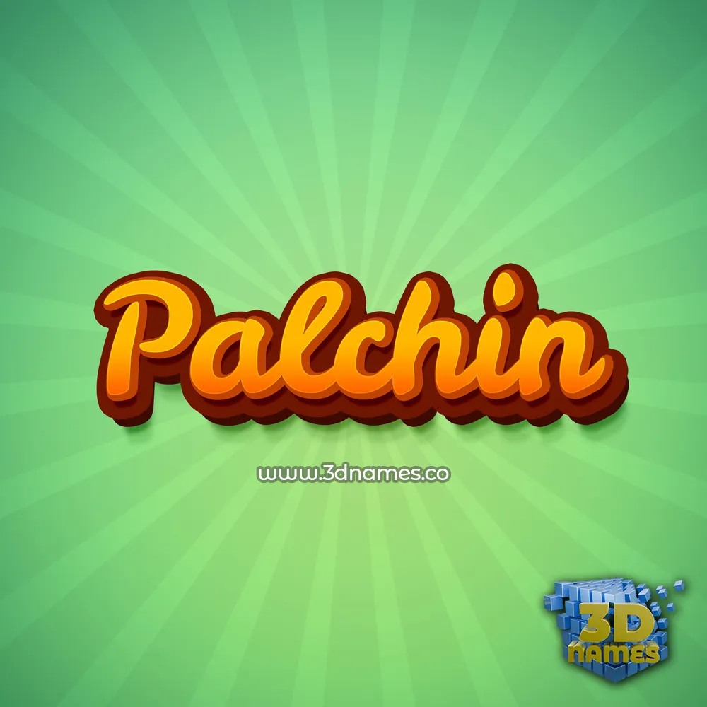 palchin in Green Rays style - 3D name wallpaper