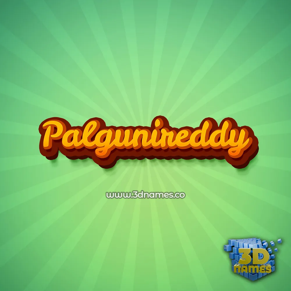 palgunireddy in Green Rays style - 3D name wallpaper