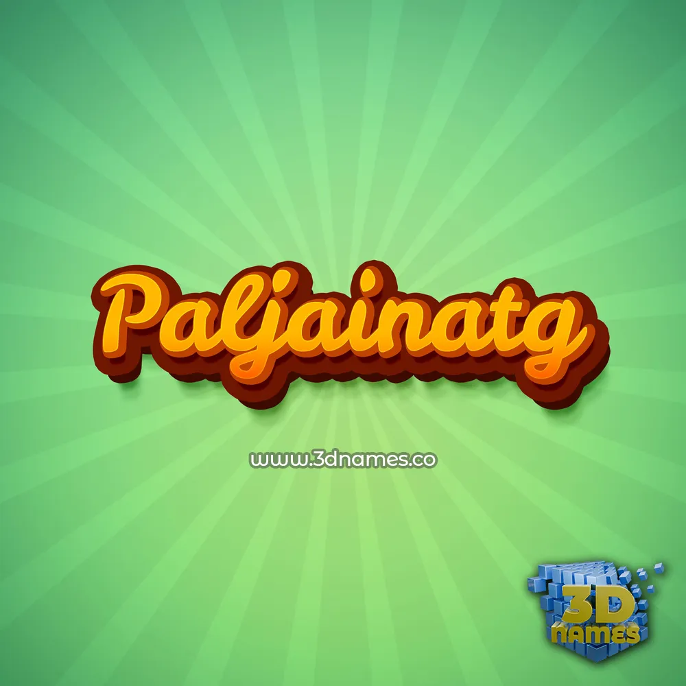paljainatg in Green Rays style - 3D name wallpaper
