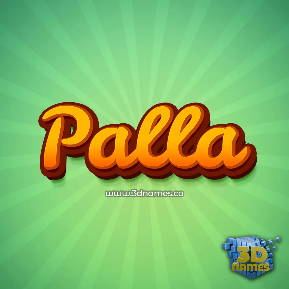 palla in Green Rays style - 3D name wallpaper