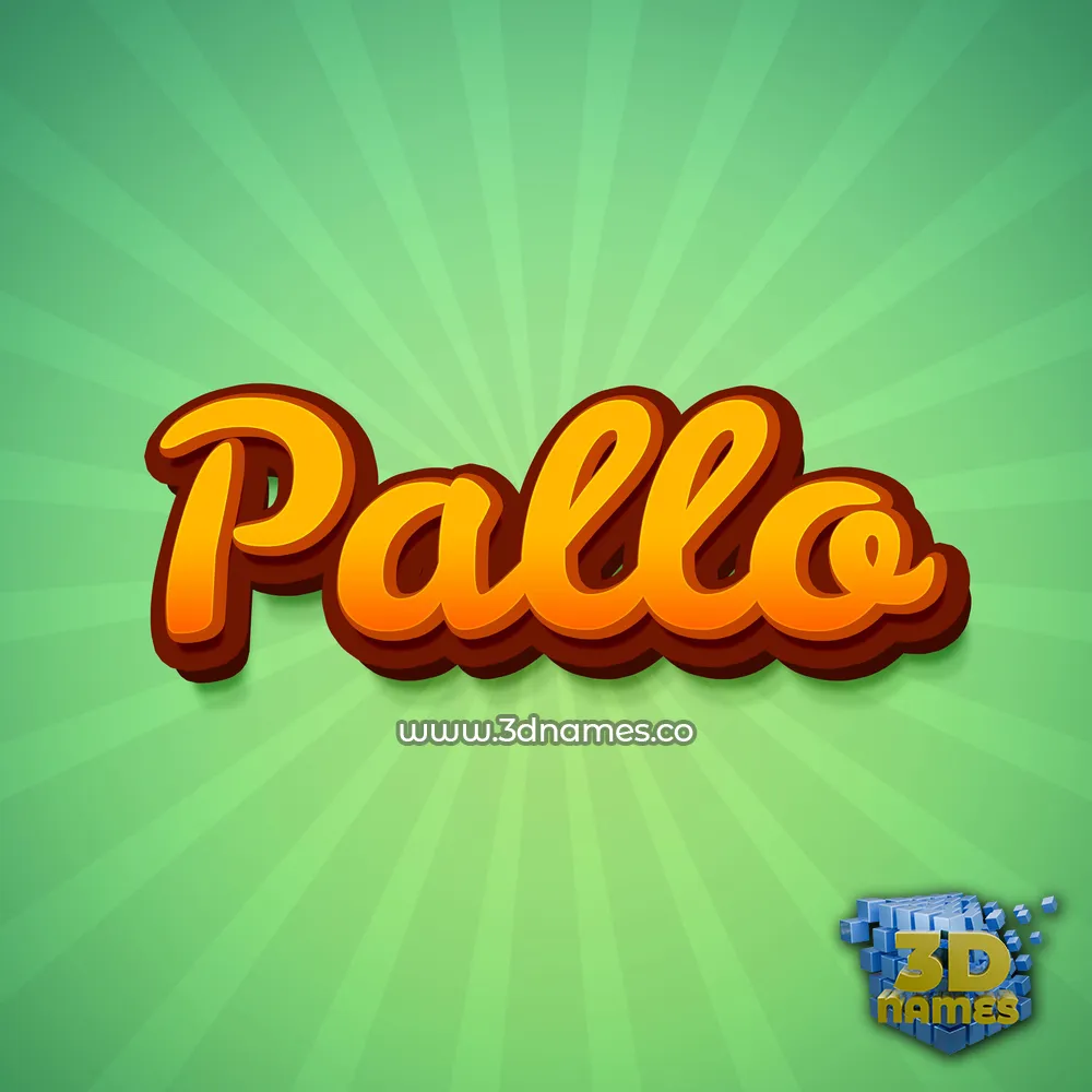 pallo in Green Rays style - 3D name wallpaper