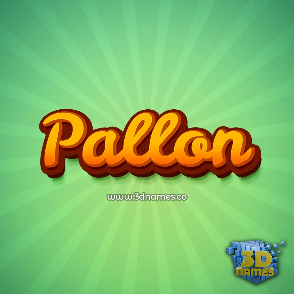 pallon in Green Rays style - 3D name wallpaper