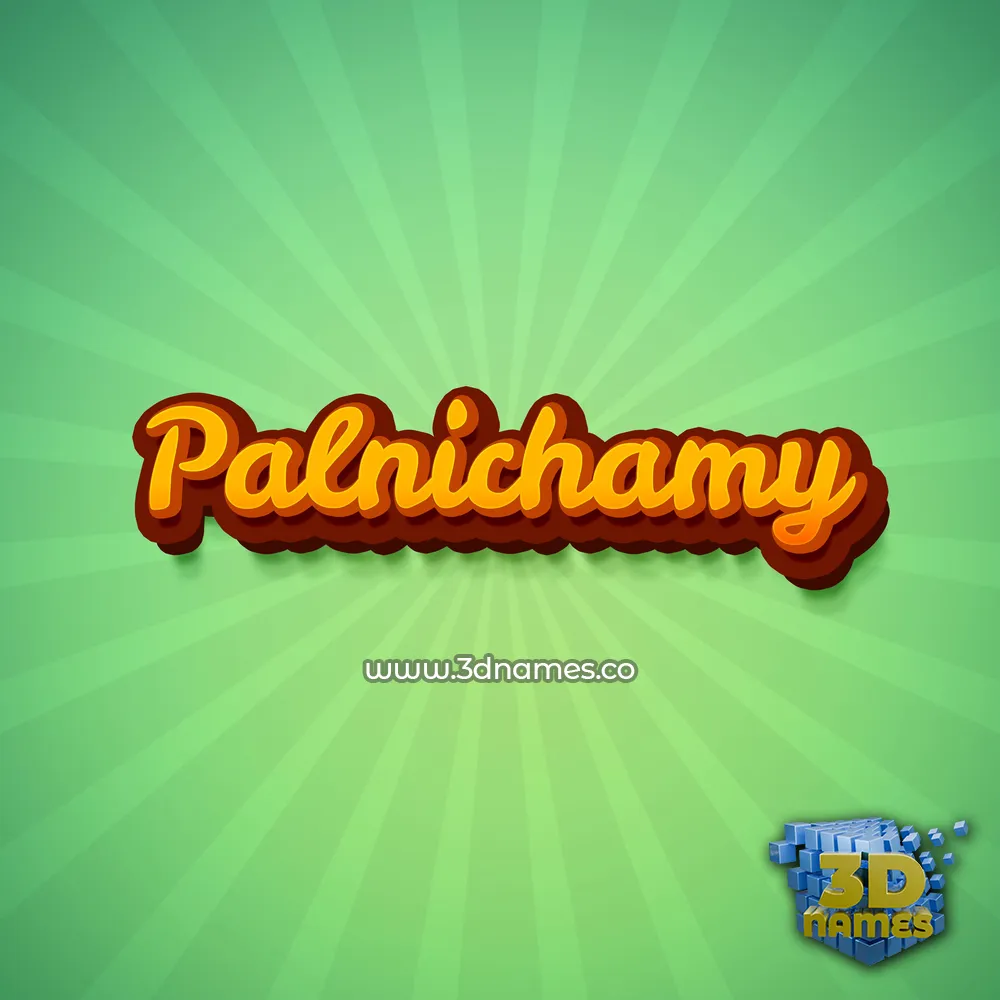 palnichamy in Green Rays style - 3D name wallpaper