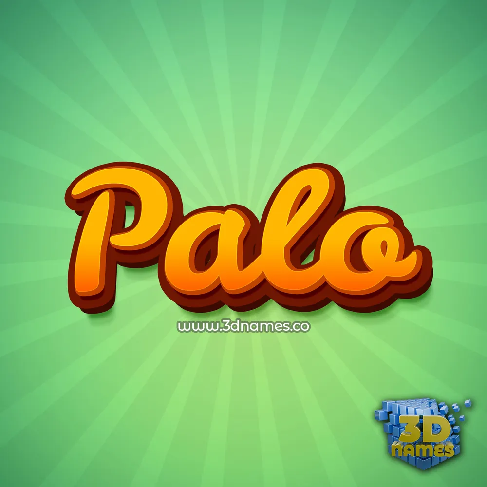 palo in Green Rays style - 3D name wallpaper