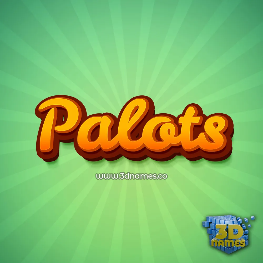 palots in Green Rays style - 3D name wallpaper