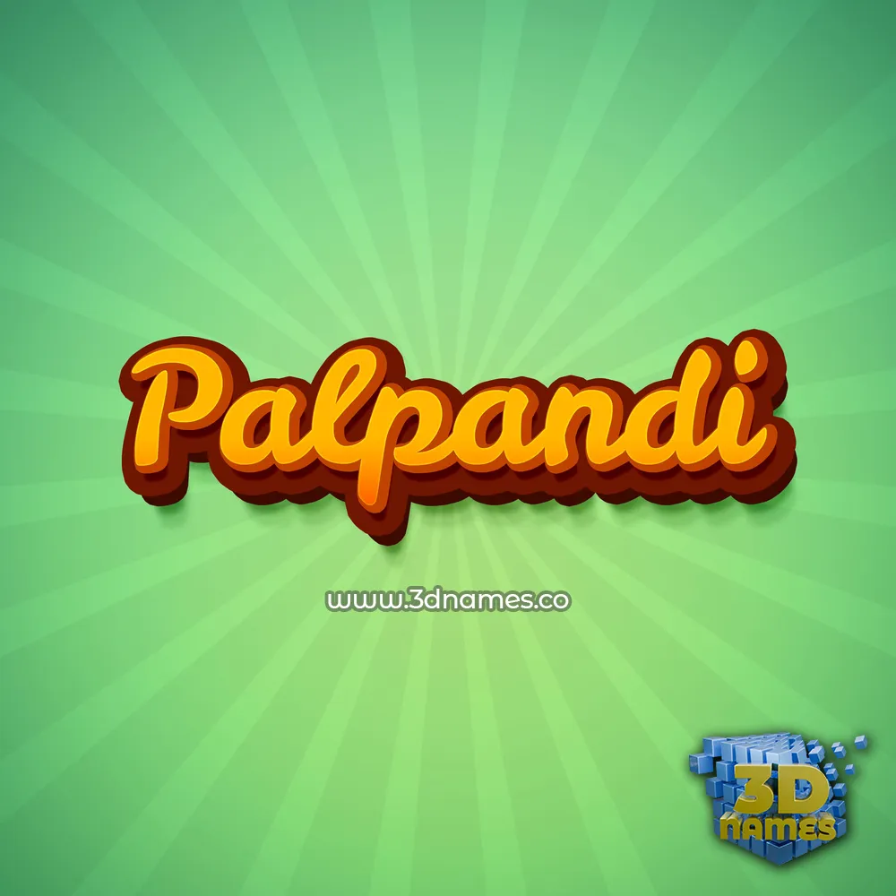 palpandi in Green Rays style - 3D name wallpaper