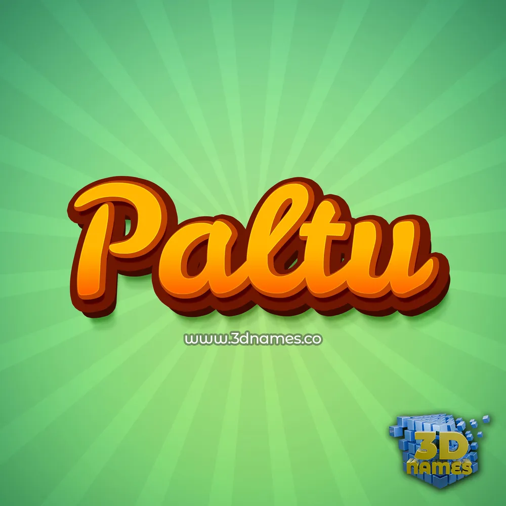 paltu in Green Rays style - 3D name wallpaper