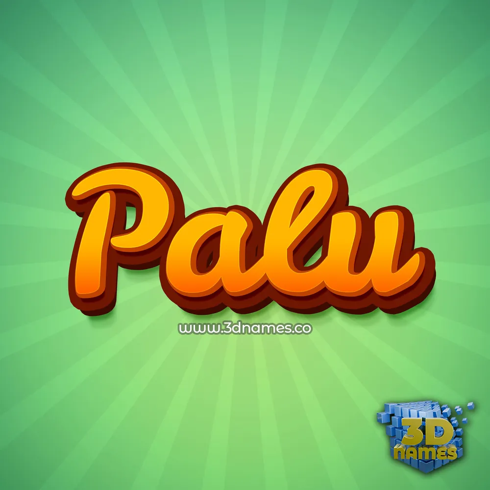 palu in Green Rays style - 3D name wallpaper
