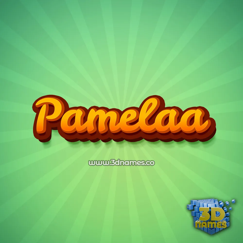 pamelaa in Green Rays style - 3D name wallpaper
