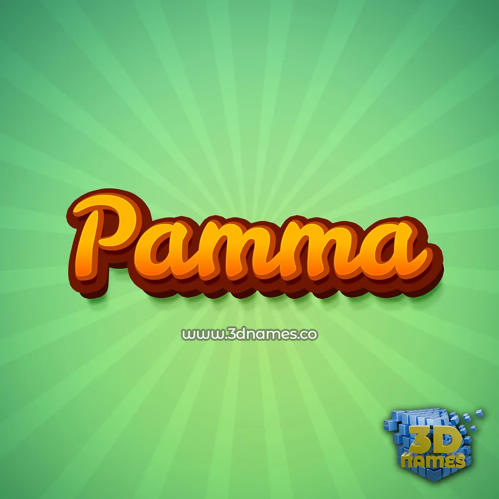 pamma in Green Rays style - 3D name wallpaper