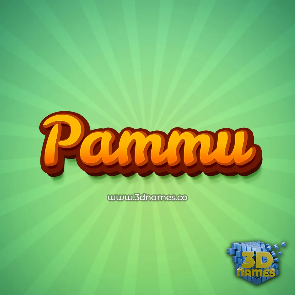 pammu in Green Rays style - 3D name wallpaper
