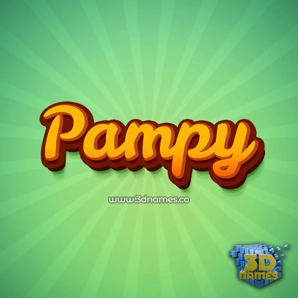 pampy in Green Rays style - 3D name wallpaper