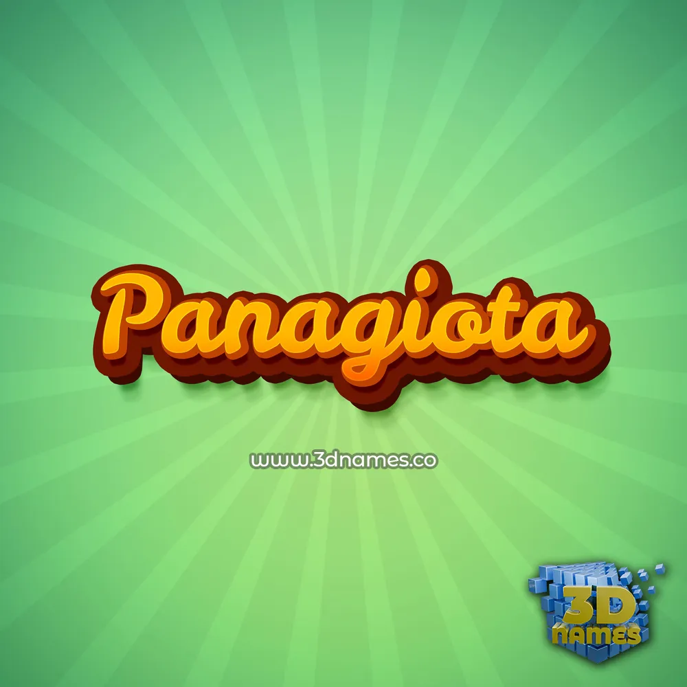 panagiota in Green Rays style - 3D name wallpaper