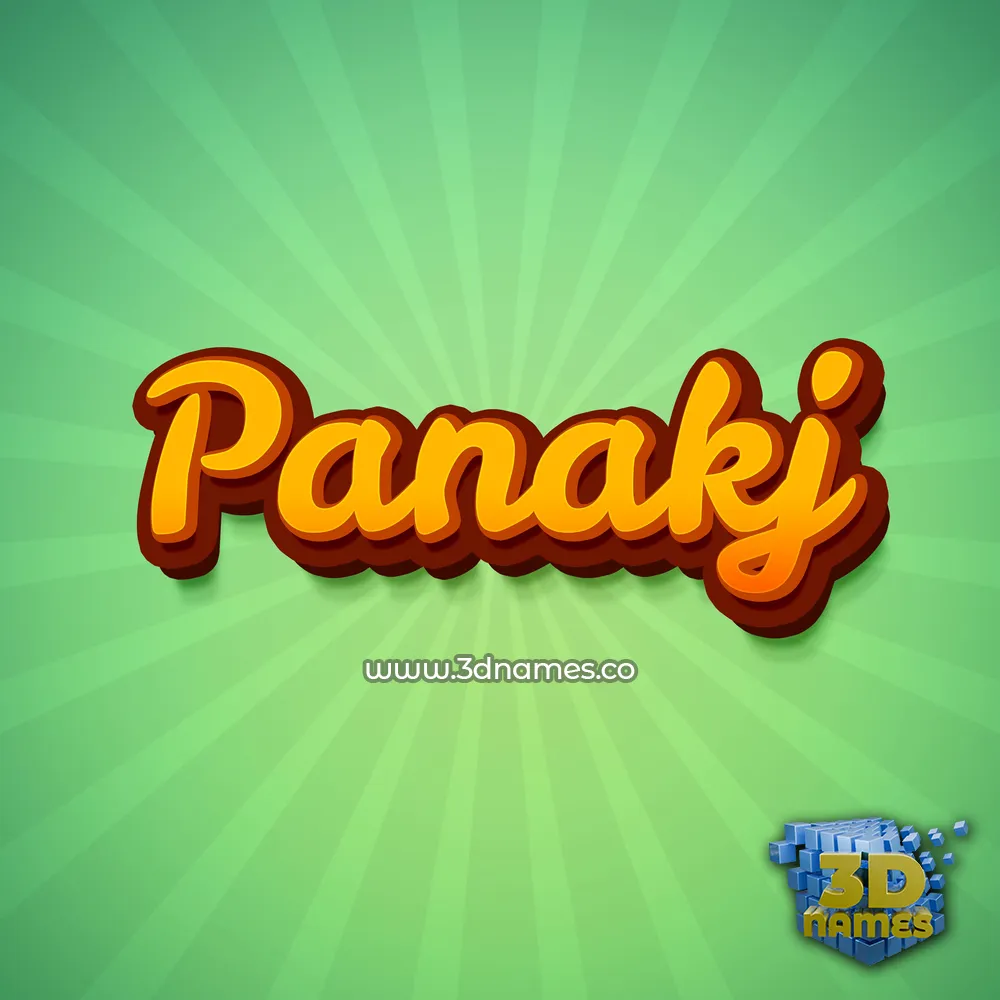 panakj in Green Rays style - 3D name wallpaper
