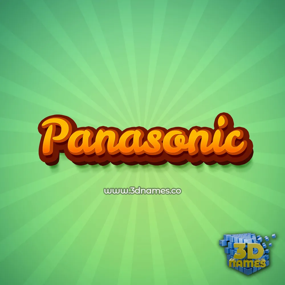 panasonic in Green Rays style - 3D name wallpaper
