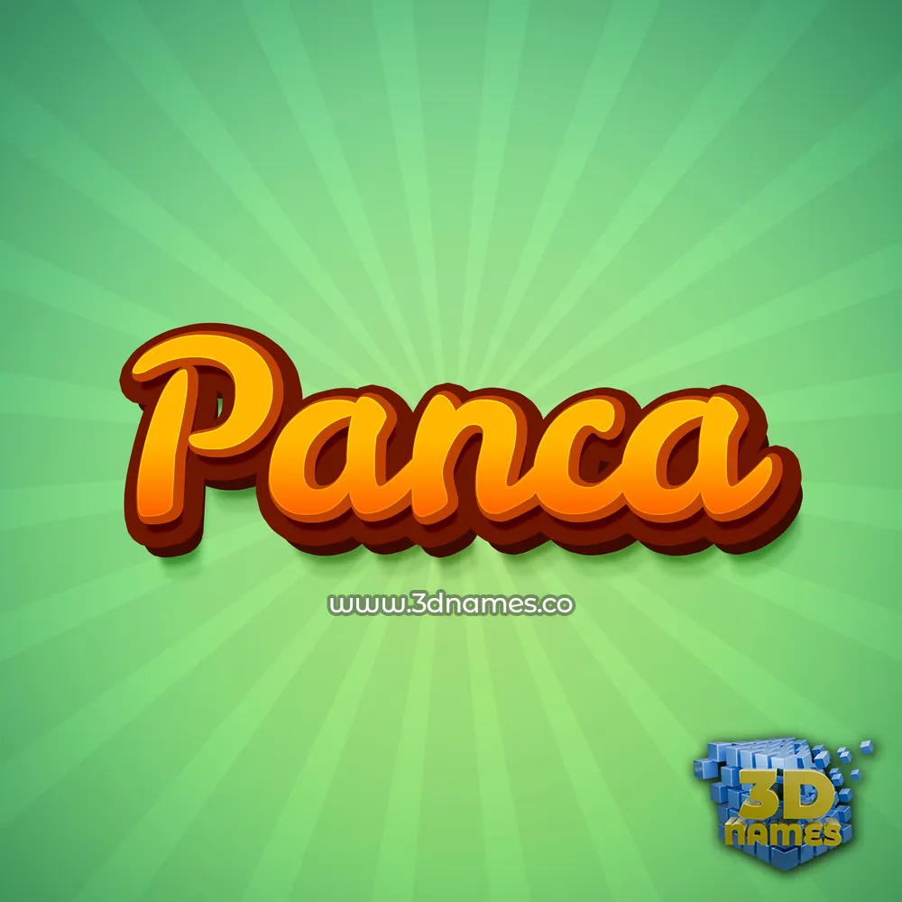 panca in Green Rays style - 3D name wallpaper