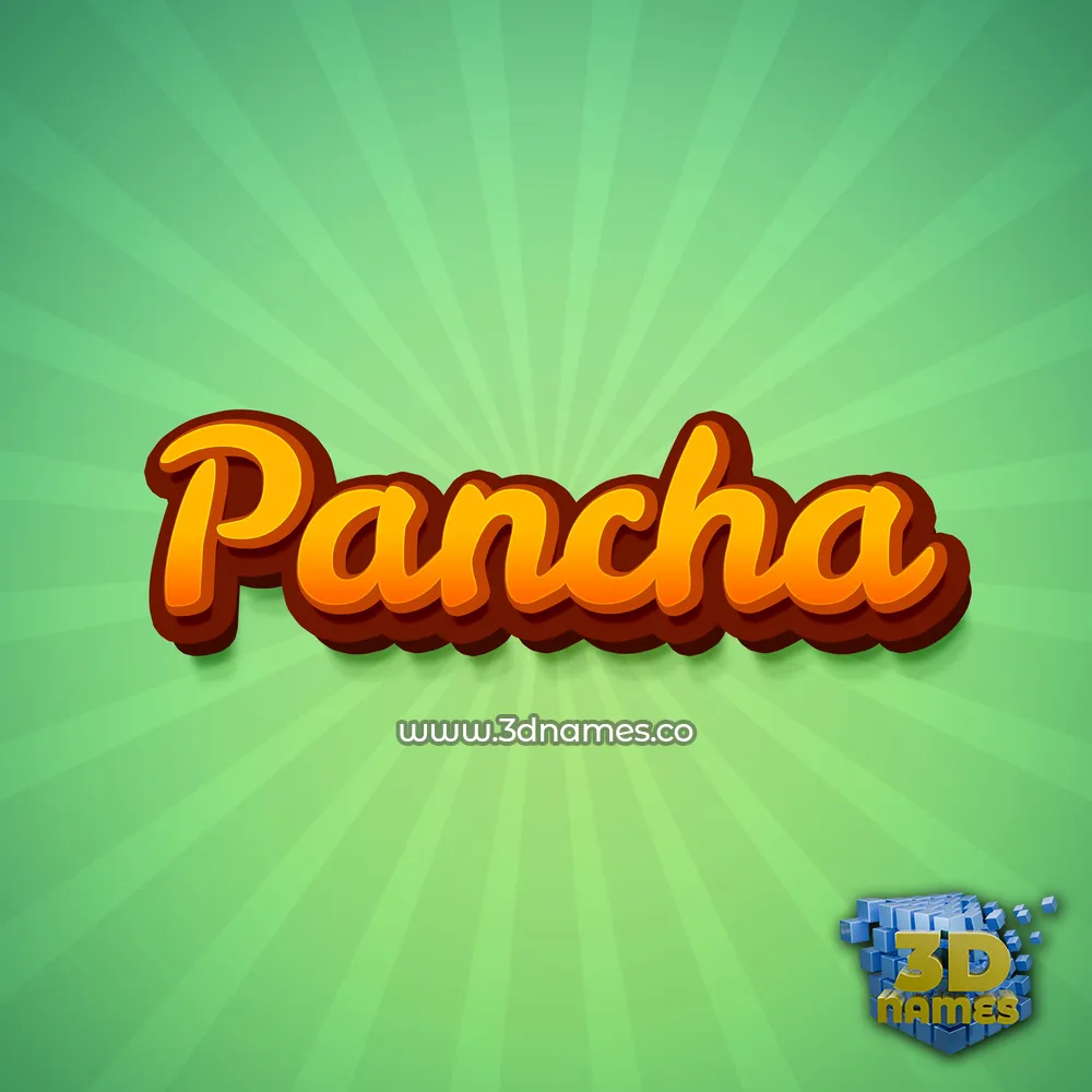 pancha in Green Rays style - 3D name wallpaper