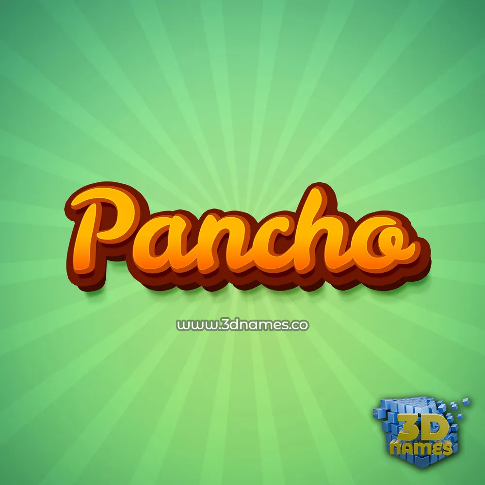 pancho in Green Rays style - 3D name wallpaper