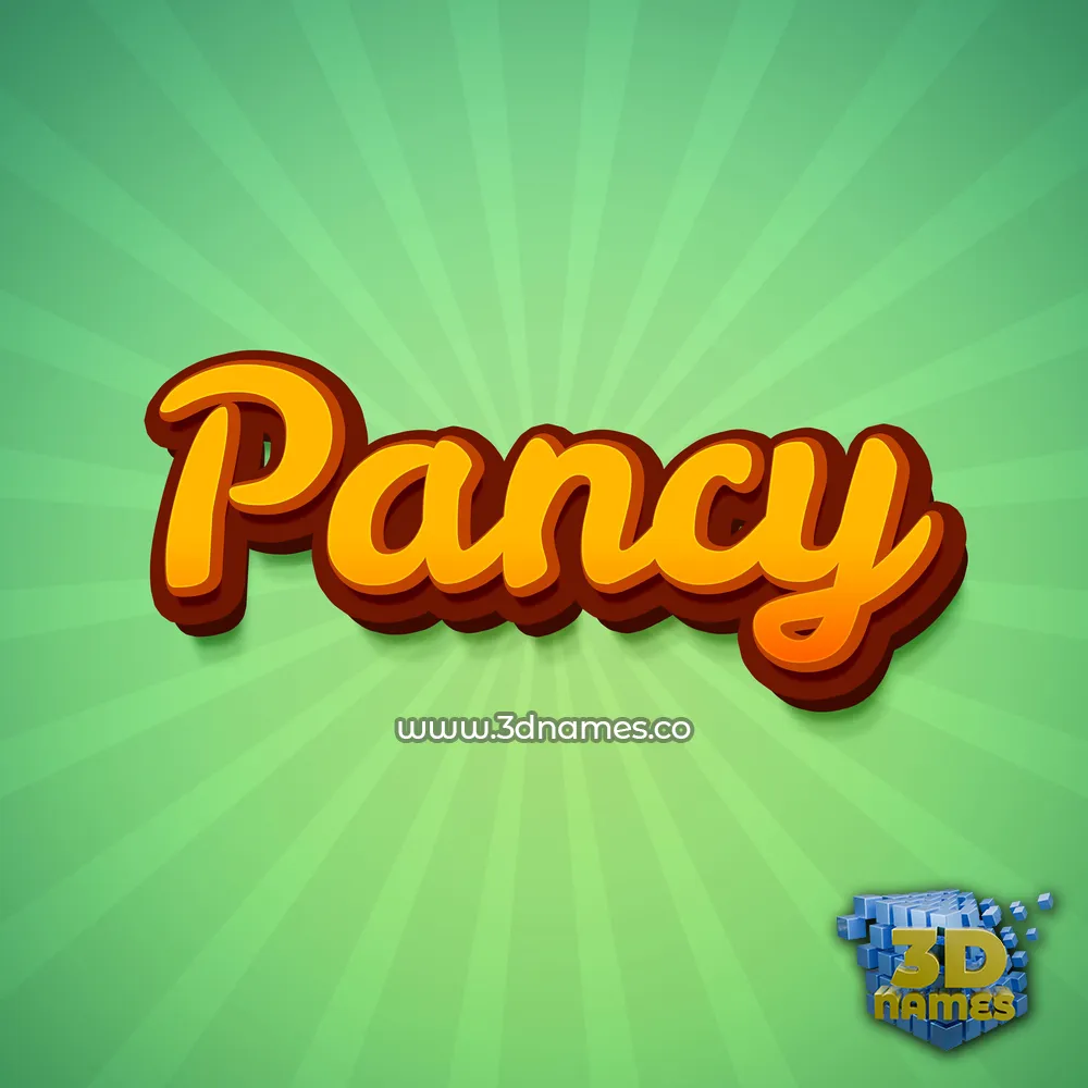 pancy in Green Rays style - 3D name wallpaper