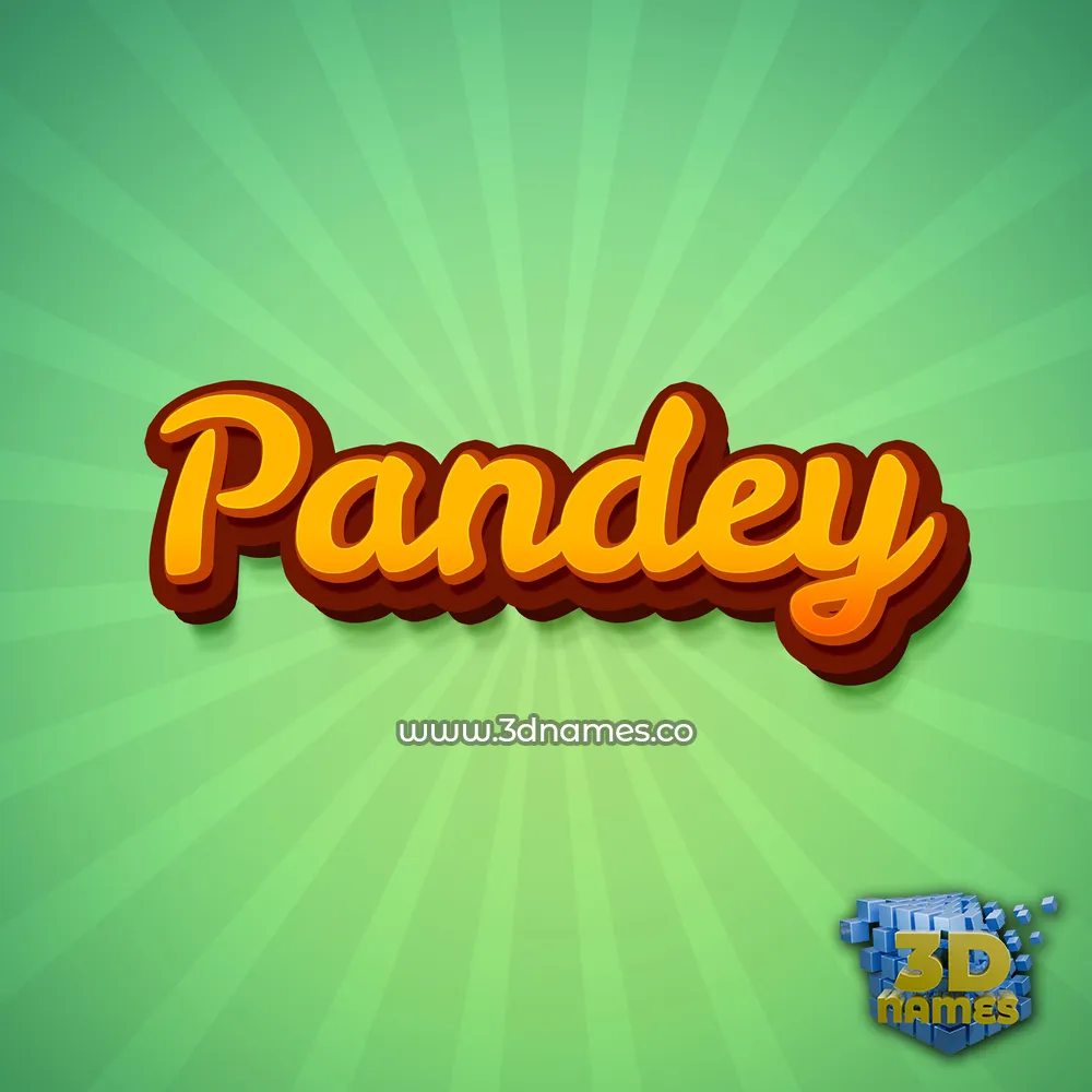 pandey in Green Rays style - 3D name wallpaper