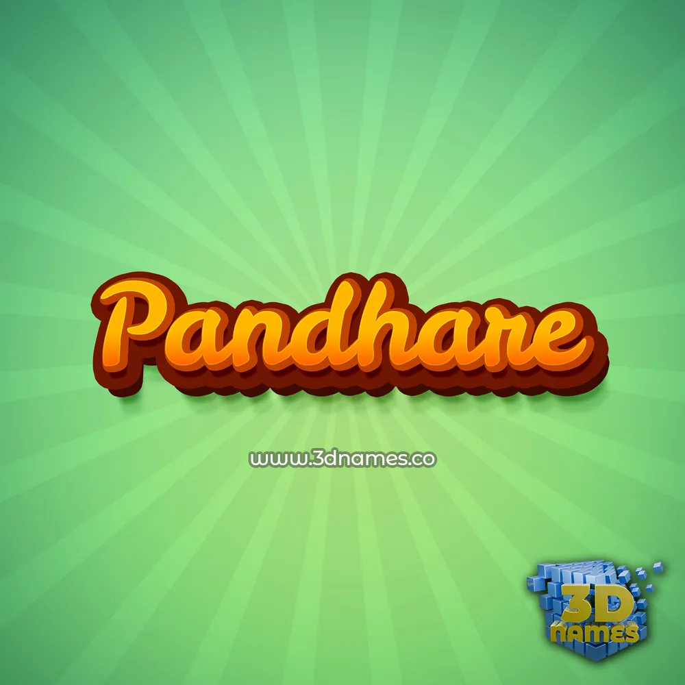 pandhare in Green Rays style - 3D name wallpaper